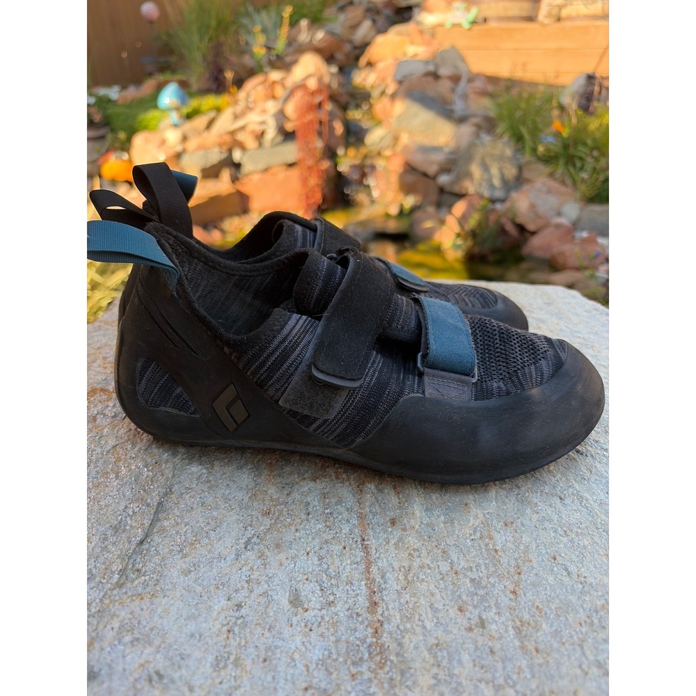 Black Diamond Momentum Climbing Shoes Mens 11.5 Black Blue BD57010100011151